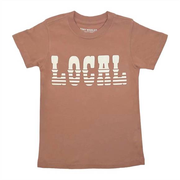 NEW TINY WHALES boy's local t-shirt in brick - Picture 2 of 2